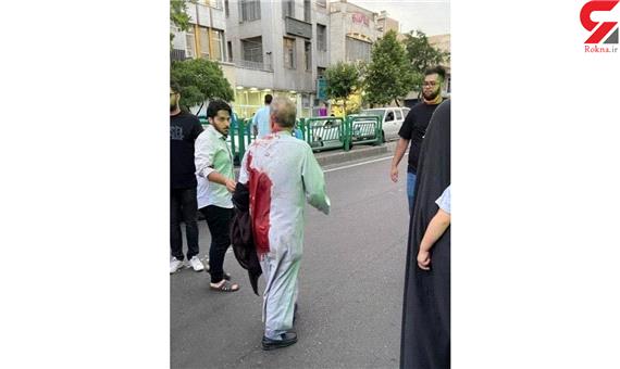 تصاویر حمله به یک روحانی با تیغ موکت‌بری در تهران