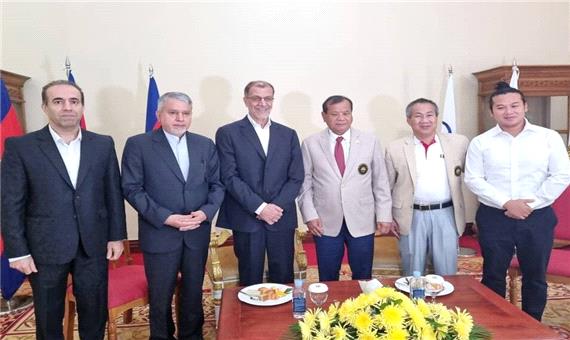در نشست خسروی‌وفا و رئیس کمیته المپیک کامبوج مطرح شد؛ عقد تفاهم‌نامه همکاری و توریسم ورزشی