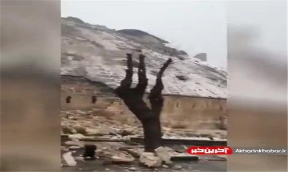 شدت تخریب زلزله ترکیه و تخریب قلعه تاریخی «غازی آنتپ»