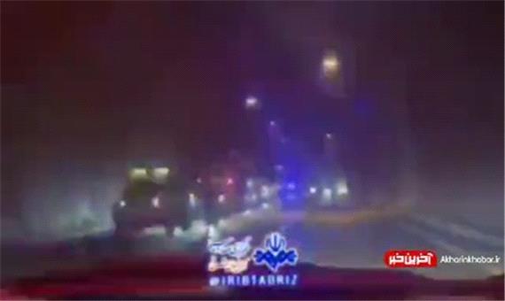 آتش‌سوزی در تونل شیبلی اتوبان تبریز