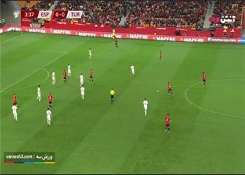 گل اول اسپانیا به ترکیه توسط اولمو