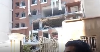 تصاویر محل انفجار مجتمع مسکونی در بندرعباس