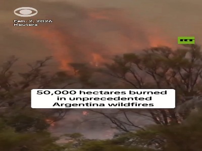 تصاویری از آتش‌سوزی گسترده در آرژانتین