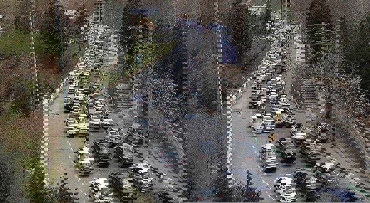 جاده چالوس یکطرفه شد