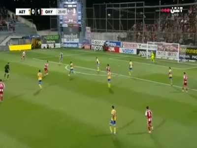 گل اول المپیاکوس به آستراس توسط مهدی طارمی