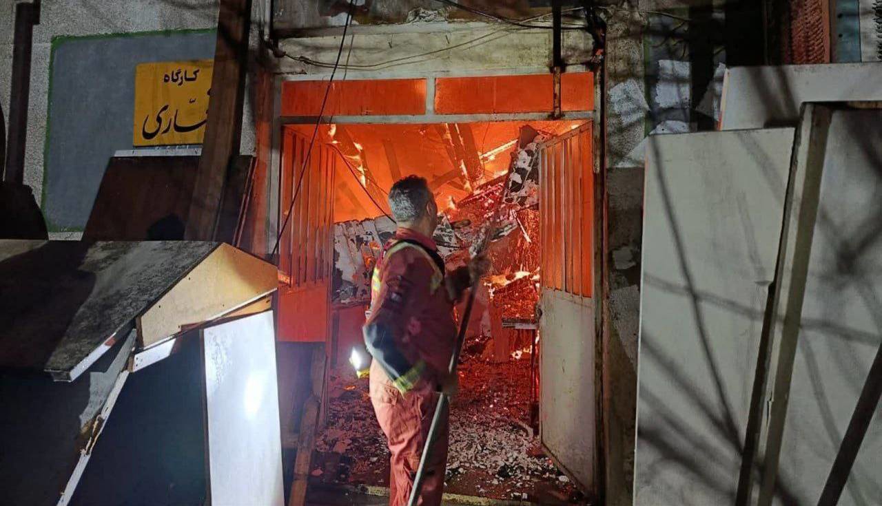 توضیحات ارتش درباره آتش‌سوزی یک کارگاه چوب‌بری داخل پادگان سماجا