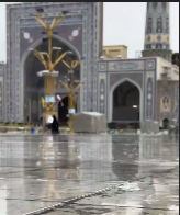 بارش باران در حرم مطهر رضوی در آستانه عید غدیر