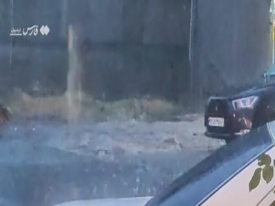 بارش باران سیل‌آسا در مشکین‌شهر