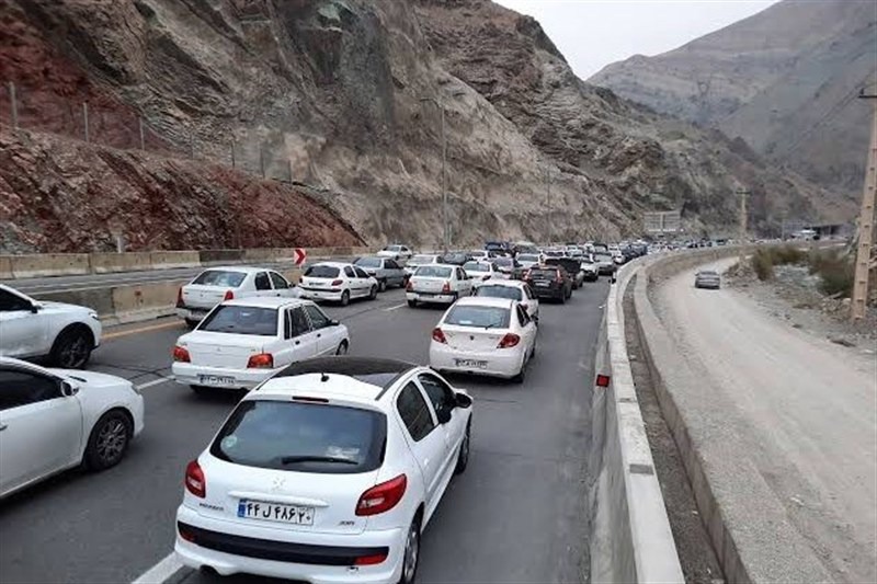 ترافیک سنگین در محور چالوس
