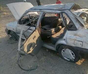 مرگ خونین در واژگونی پراید ، ۳ کشته در محور زاهدان